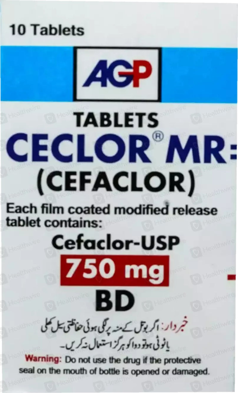 Tab Ceclor MR=10's 750mg