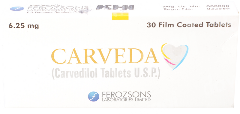 Tab Carveda 3.125mg
