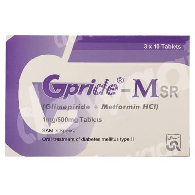 Tab Gpride 30's 1mg